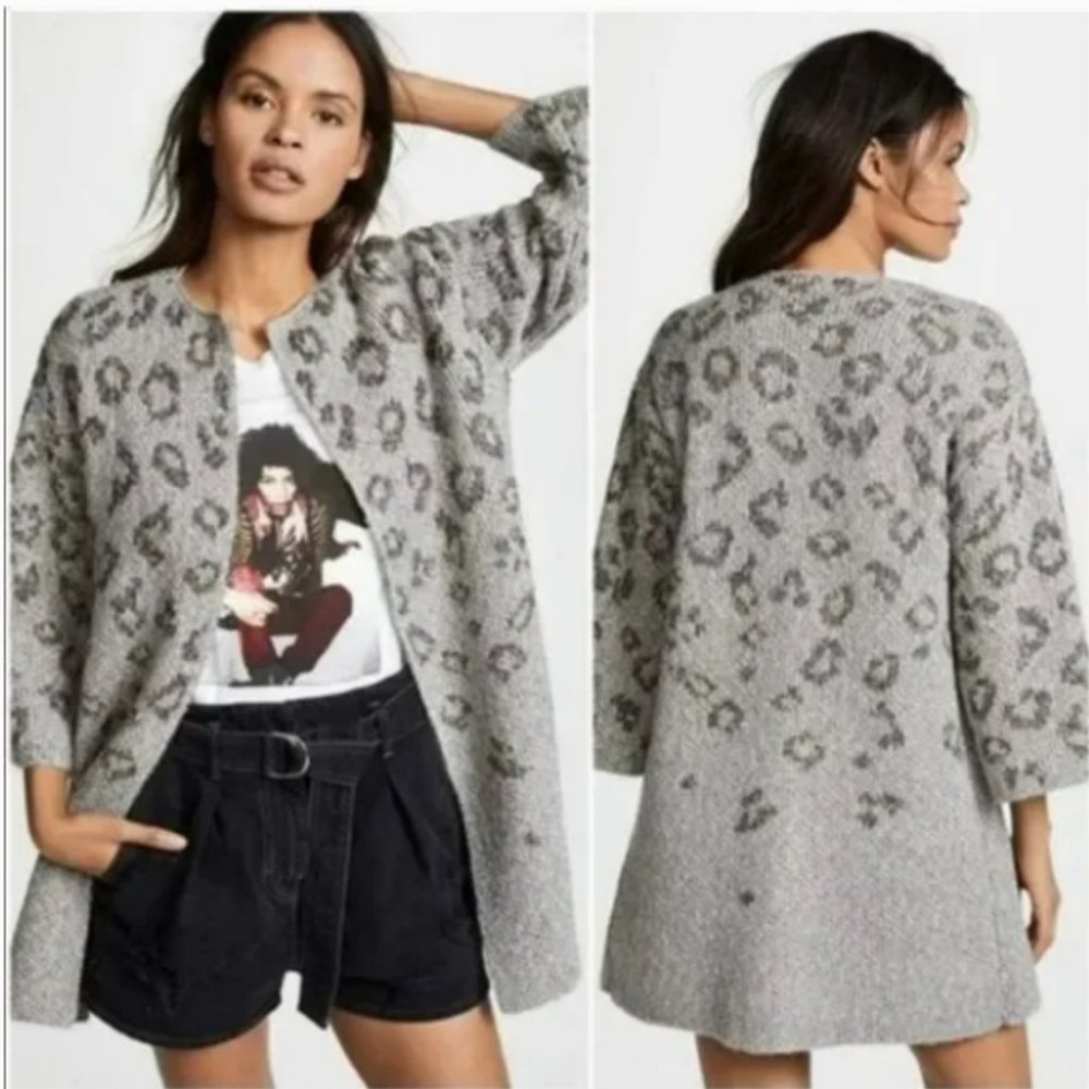 Cupcakes & Cashmere Animal Print Cardigan